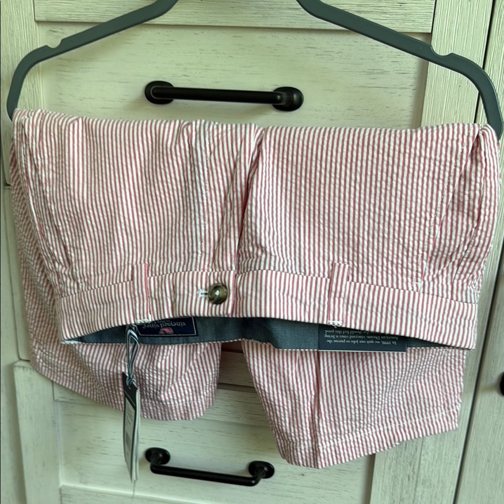 Vineyard Vines Sailors Red Seersucker Shorts